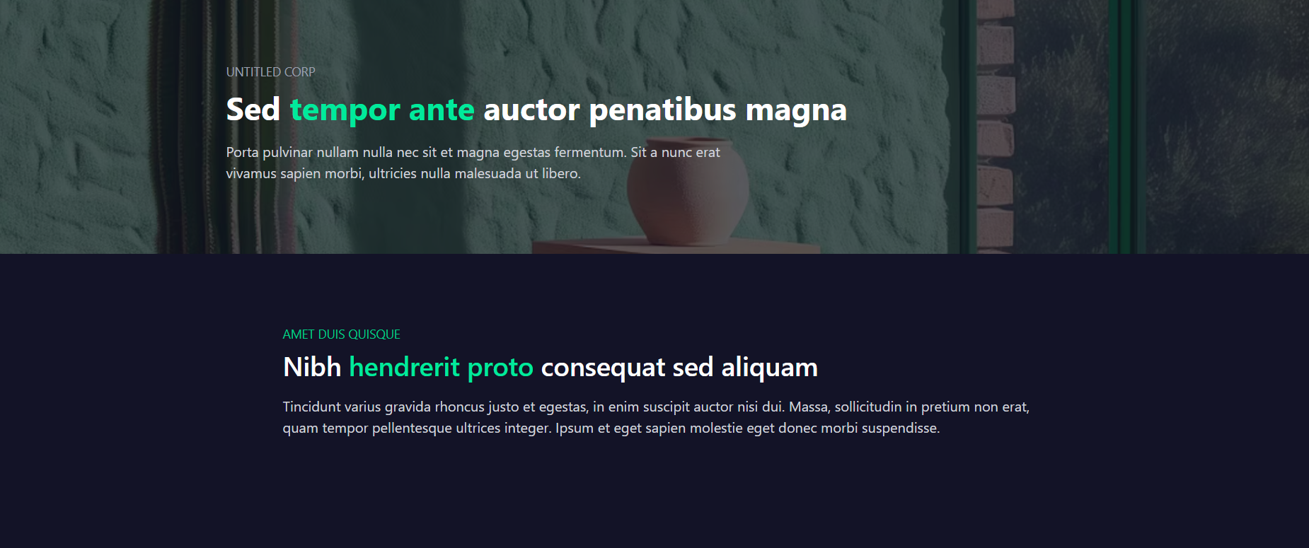 Template Landing Page